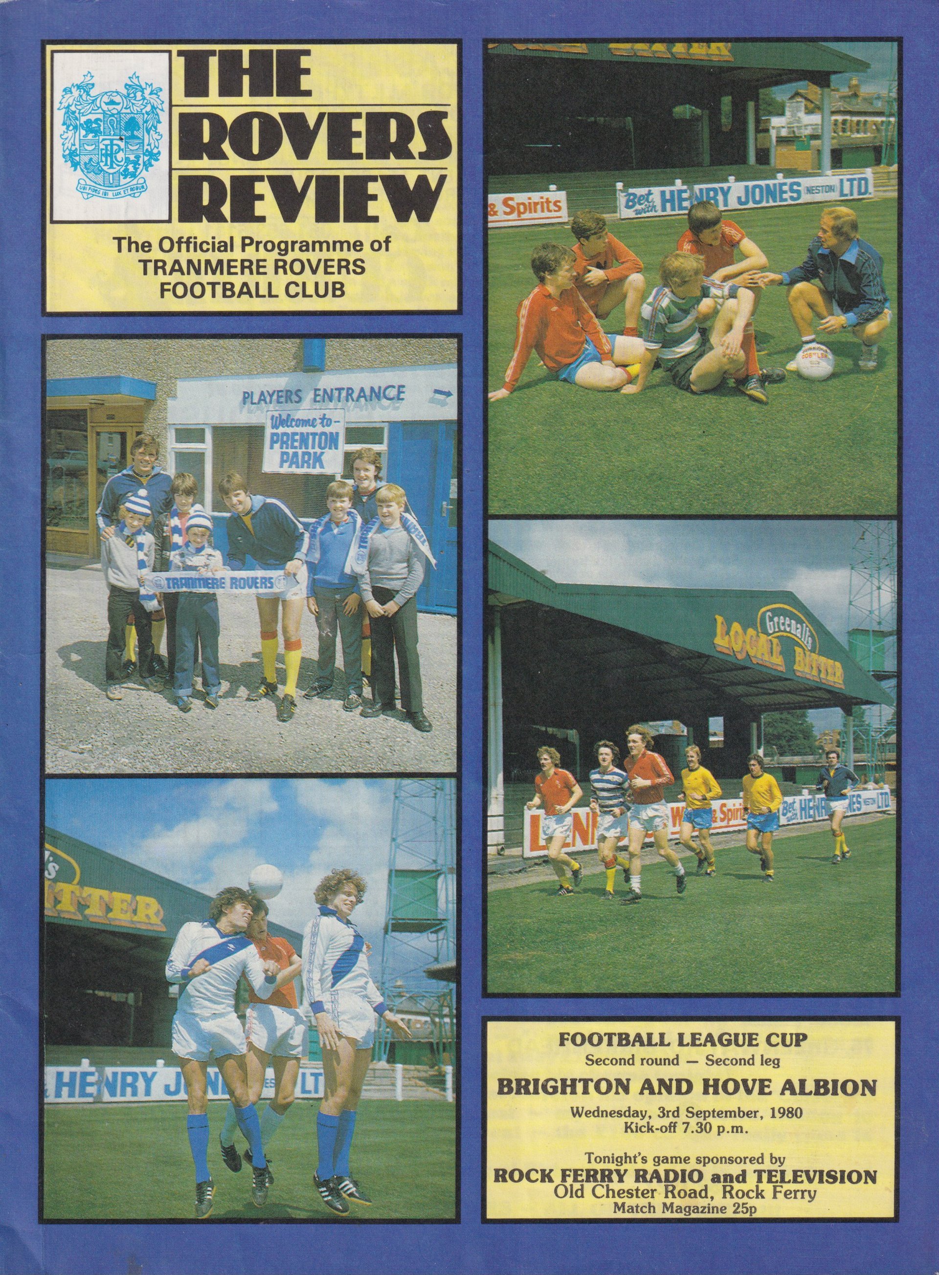 Tranmere Rovers v Brighton & Hove Albion match programme